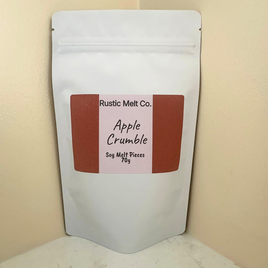 Apple Crumble handmade soy wax melts 70g resealable pouch