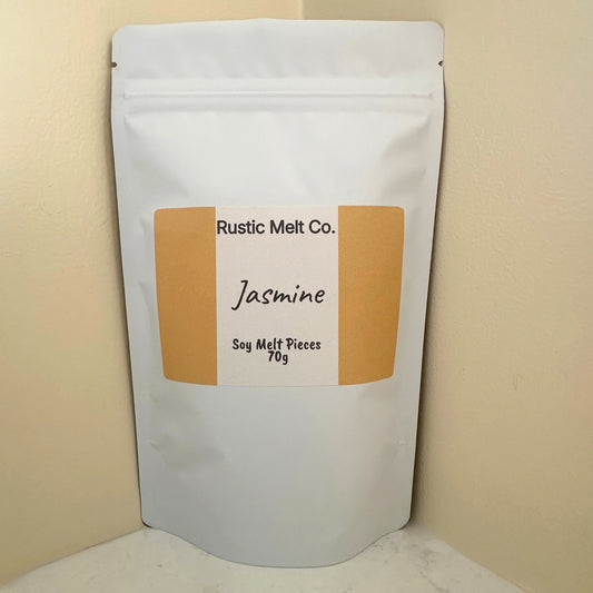Jasmine handmade soy wax melts 70g resealable pouch
