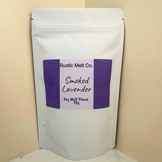 Smoked Lavender handmade soy wax melts 70g resealable pouch